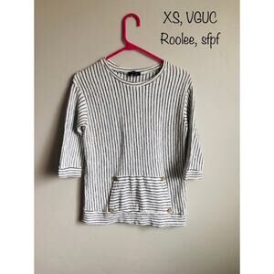 XS Roolee Black and White Striped Top